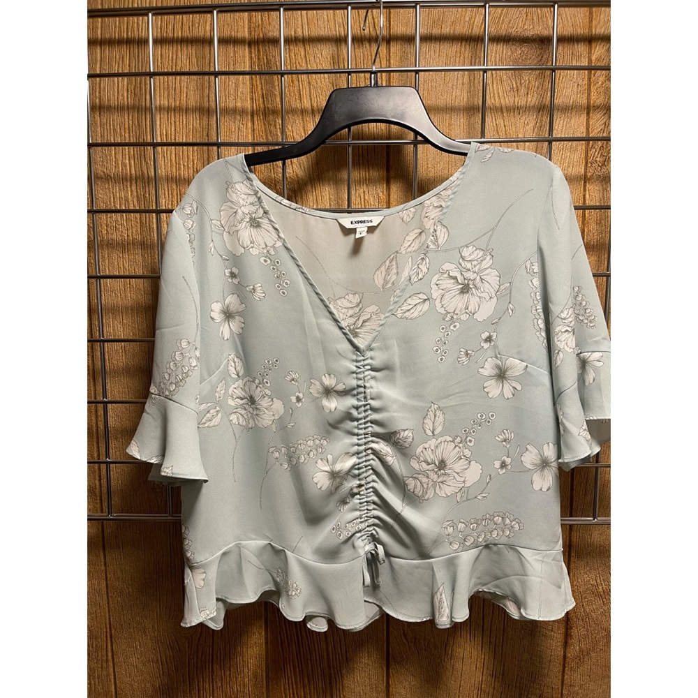 Express mint floral top